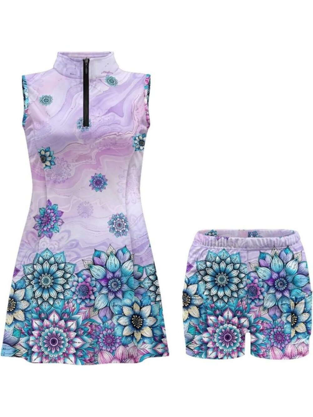 Athletic Golf & Tennis Dress for Women - Sleeveless, Built-in Shorts & Pockets